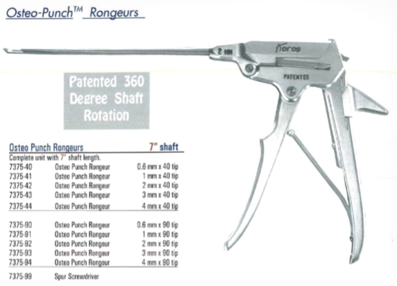 Osteo Punch Rongeur The Famous Koros Product Koros USA